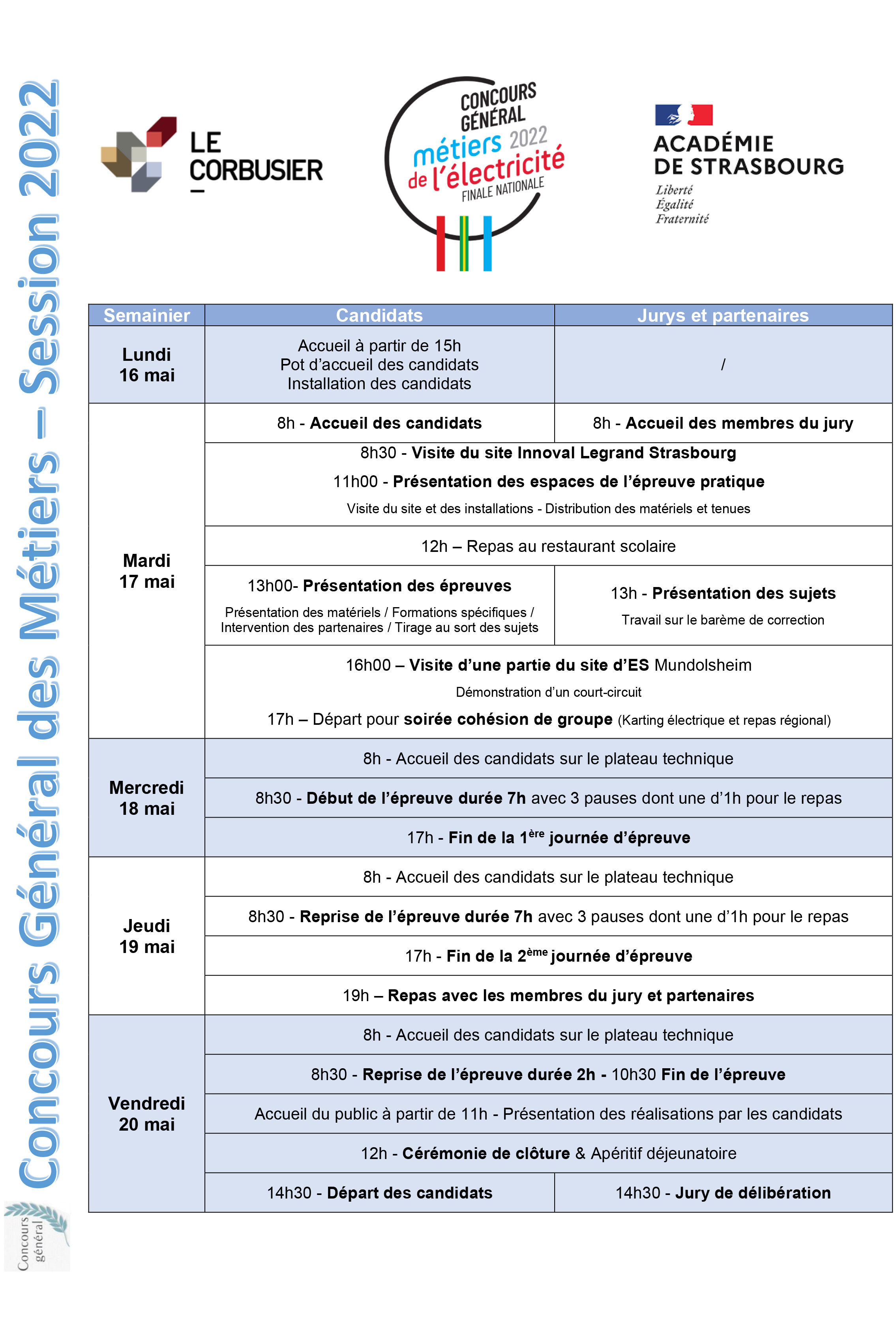 Programme du concours CGM - Métiers de l'électricité