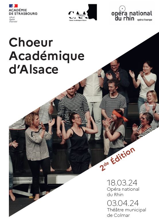 affiche du concert du choeur académique d'alsace 2024