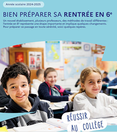 bien préparer son entrée au collège 6e